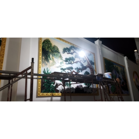 Đắp Vẽ Tranh TRực Tiếp Mẫu 10